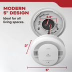 Kidde Hardwired Smoke Detector, AA Battery Backup, Interconnectable, LED Warning Light Indicators, 2 Pack