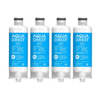 AQUA CREST HAF-QIN/EXP Replacement for Samsung DA97-17376B, DA97-08006C, HAF-QIN, RS27T5200SR, RF28T5001SR, RF24R7201SR, RF28R6201SR, Refrigerator Water Filter (Pack of 4)