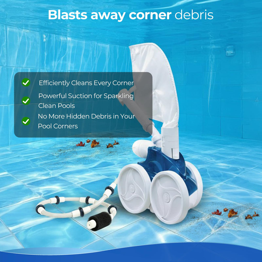 Hypolinx Polaris-Compatible B5 Complete Sweep Hose - Restores Cleaning Power for Polaris 280, 380, 180, 480 Pool Cleaners - Includes Tail Scrubber, Wear Rings & Clamp(NOT for 360)