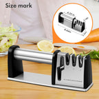 Knife Sharpeners, 4 in 1 Professional Chef's Kitchen Knife Accessories, Kitchen Blade & Scissors Sharpening Tool, Manual Knife Sharpener for Kitchen Knife