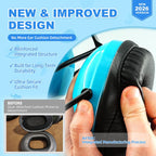 ZOHAN Kids Ear Protection 2 Pack, 25dB NRR Noise Cancelling Headphones for Kids, with Pillowy Pads, for Monster Truck, School, Autism, Sensory, Fireworks, Concerts, Events (Blue+Green)
