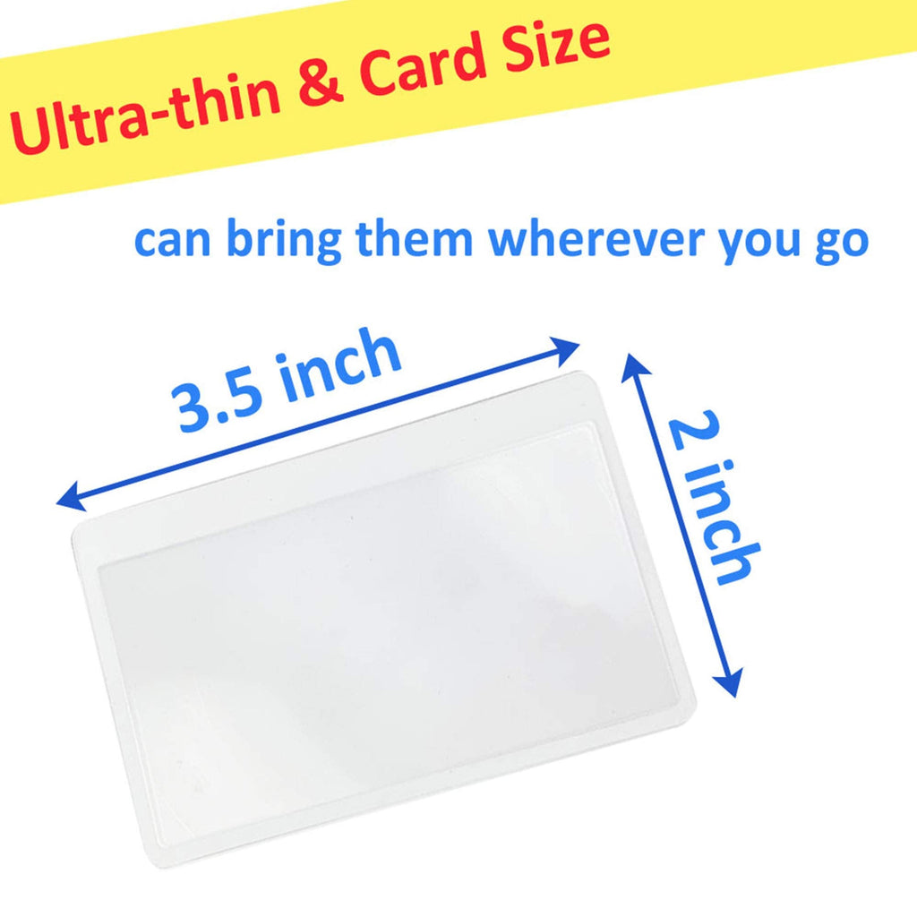 MAGDEPO 3x Magnifying Sheet Full Plastic Page Area with Small Card Magnifier Fresnel Lens, DIY Projection & Solar Collector Ideal for Reading Newspapers, Small Print, and Documents.
