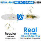 TidyMister 14'' Ultra Fine Mesh Pool Skimmer Net Rake for Sand Silt Pollen Debris - Super Extra Fine Nylon Cleaning Pool Net for Above Ground & In-ground Swimming Pools