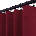 BGment Christmas Red Curtains 63 Inch Length - Rod Pocket and Back Tab Blackout Curtains Thermal Room Darkening Curtains for Living Room/Bedroom, 2 Panels (42 x 63 Inch, Burgundy Red)