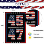 EKOREST Donald Trump 2024 Garden Flags for Outside, 45 47 Take America Back Yard Decoration,Small Outdoor Decor for American President Election,12x18 Inch Double Sided