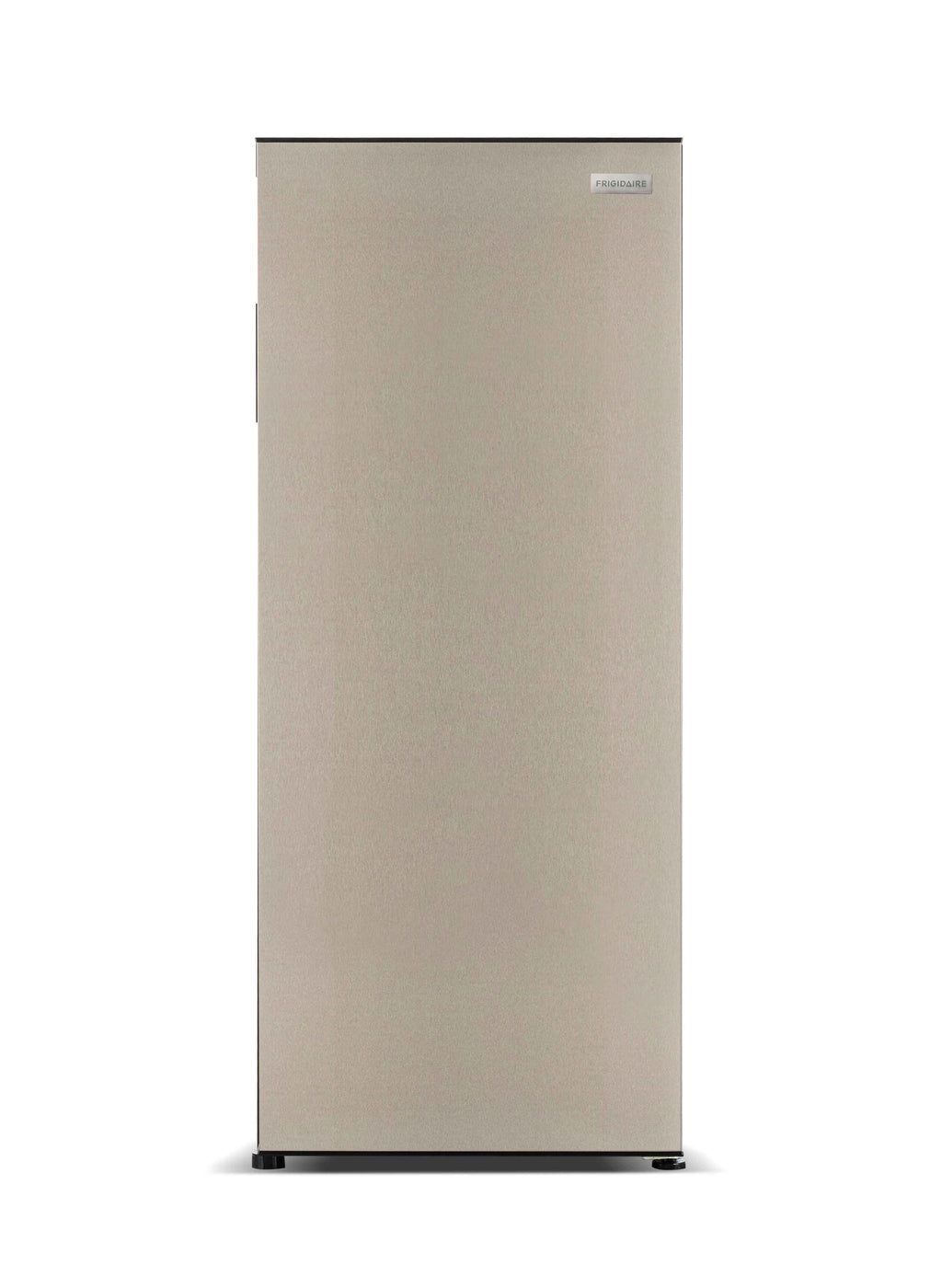 Frigidaire 10 Cu. Ft. Upright Convertible Fridge/Freezer, Reversible Door, Removable Glass Shelves, Adjustable Controls, Platinum Finish