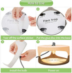 Protecker Flea Traps for Inside Your Home,2023 Upgraded Electronic Flea Trap,Flea Traps for Inside Your Home with Light,Flea with Refills and Sticky Pads,Flea Bombs for Home(2 Pack)
