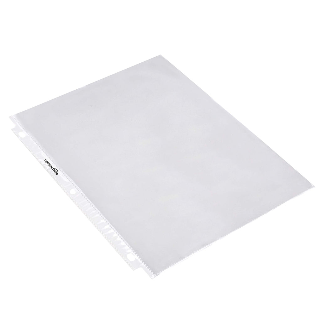 Amazon Basics Clear Top Loading Sheet Protectors for 3 Ring Binder, Polypropylene, 8.5 x 11 Inch, 200-Pack