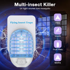 Flying Insect Trap 2 DEVICES+6 REFILLS, BUG ZAPPER+INSECT TRAP for Home,Kill Grid & Glue Dual Efficacy Mosquito Killer,Plug-in Fly Traps for Flies, Fruit Flies, Moths, Gnats, and Other