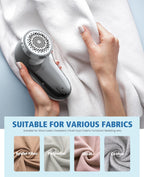 POPCHOSE Fabric Shaver, Lint Remover for Clothes, Battery Operated Lint Shaver with 6-Leaf Blades, Sweater Shavers to Remove Pilling for Clothing, Couch, Furniture, Fuzz, Lint Ball, Pillings