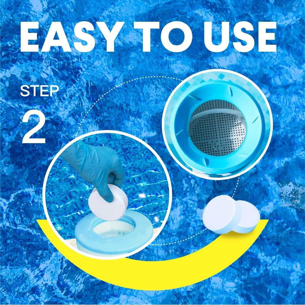 PROFELIZ Chlorine Tablets 3 Inch for Swimming Pools, Kills Bacteria and Stops Algae, Slow Dissolving,Individually Wrapped,Pool Chlorine Tablets,4lbs