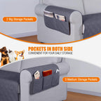 VANSOFY Couch Cover, Waterproof Sofa Covers for 3 Cushion Couch Washable Slipcover Furniture Protector Non-Slip Couch Cover for Dogs, Pets(Sofa, Neutral Gray)