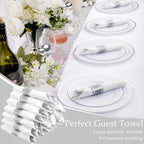 Supernal 30 Pack Silver Plastic Silverware,Rolled Plastic Silverware,Pre Rolled Napkins with Plastic Cutlery Set,Wrapped Plastic Cutlery Set with Napkin,Silver Plastic Forks,Disposable Dinnerware Set