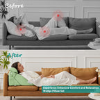 Bedluxe 3Pcs Orthopedic Bed Wedge Pillow Set, Foam Wedge Pillow Post Surgery for Back, Leg and Knee Support, Adjustable 9&12 Inch Folding Triangle Pillow for Sleeping, Acid Reflux, Snoring, Green