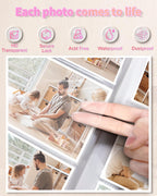 Artfeel Photo Album 4x6 with 300 Pockets,Slip-in Picture Albums,Linen Cover Memory Book with Front Window,White Page Vertical Photo Book for Wedding,Family,Anniversare,Baby,Vacation