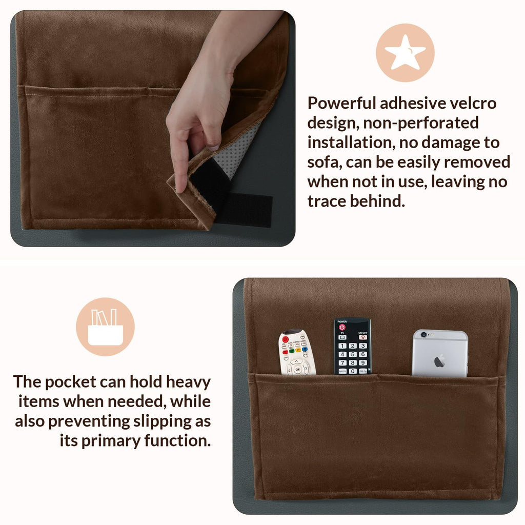 Head Recliner Pillow Adjustable Shredded Memory Foam Headrest Pillows for Recliner Chairs,Non-Slip Velvet Cushion for Pain Relief Neck Support Pillow for Travel Home Sofa Armchair with Zipper Cover
