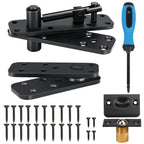 Hidden Door Hinge, Stainless Steel Pivot Hinge, Up to 570Lbs Load-Bearing, Hidden Door Bookcase Hinge, Heavy Duty Swinging Door Hinge 360° Rotation for Secret Door or Concealed Door