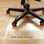 SALLOUS Chair Mat for Hard Floor, 75" x 60" Vinyl Office Chair Mat for Hard Surface, Multi-Purpose Floor Protector Desk Mat for Home Office (Clear)