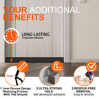 Door Draft Stopper, Adjustable Weather Stripping Seal for Cold Insulation, Bottom/Under Sweep for Exterior & Interior Doors, Seal Blocker Noise, Black, 39 inches