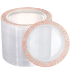 I00000 102 Pieces Rose Gold Plastic Lunch Plates, 9” Clear Disposable Dinner Plates with Rose Gold Lace Rim, Ideal for Big Parties or Wedding for Wedding & Party