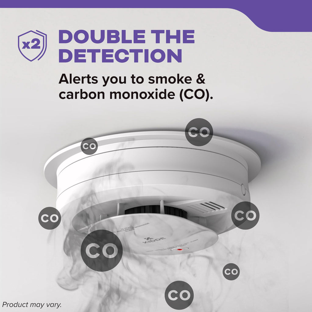 Kidde Hardwired Smoke & Carbon Monoxide Detector, AA Battery Backup, Voice Alerts, Interconnectable, LED Warning Light Indicators, White