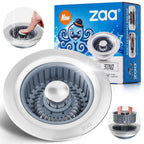 Sink Drain Strainer - Sink Stopper Kitchen Drain, 3 in 1 Kitchen Sink Drain Strainer with Anti-Clogging Basket, Kitchen Gadgets Clearance Sink Accessories, Fit US Standard 3-1/2'' Sink Hole, Silver