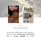 Fazit Makeup Patches - Silver Decollatage Speckles - Glow Up Make-Up Patches - Cute Glitter Makeup Accessories For Women - Cosmetic Glitter