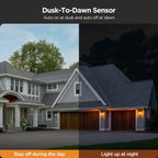 Vicstone Dusk to Dawn LED Flame Light Bulbs Outdoor, 4 Modes Flickering Light Bulbs with Upside Down Effect, E26 Fire Bulb for Halloween Christmas Party Patio Porch Home Indoor Decorations - 2