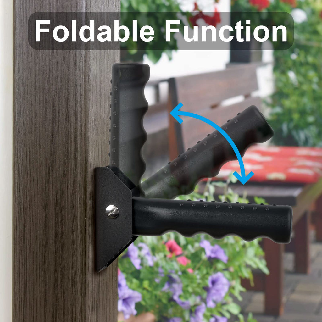 APDTEK Grab Bar for Doorway/Stairs Safety Assist Handles for Elderly Non-Slip Grip Bar Great for Seniors, Elderly, Disabled, Handicap and Injured People, Black