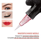 PMUBEAUT 10Pcs NANO Tattoo Cartridge Needles Disposable 1RL Round Liner Long Tape Permanent Makeup Needles Eyebrows Eyeliners Lip Blushing Microblading Supplies for Rotary Tattoo Pen (20/1RLLT)