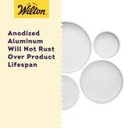 Wilton Aluminum Round Cake Pan Set, 4-Piece for Layered Cakes,Durable, Even Heating, Rust-Resistant, Professional Bakeware, 8, 10, 12 in., Package May Vary