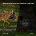 YARDefense Solar Nocturnal Animal Repeller Predator Control Light Coyote Repellent Devices with Bright LED Strobe Lights 4 Pack Deer Skunk Raccoon Repellent for Garden Yard Farm Chicken Coop
