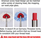 Qulable Spin Mop Replacement Handle - 4-Section 30" to 58" Mop Handle Replacement Stick Compatible with O-Ceda Spin Mop, EasyWring Mop Handle for Floor Cleaning(Mop Head&Base not Include) (2 Pack Red)