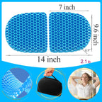 masteymoh Small Foldable Seat Cushion 0.9-Inch Thick, 14 x 9.6 Inches Portable Cooling Gel Seat Cushion for Pressure Relief, Light Seat Cushion for Travel seat Cushion, Foldable for Easier Storage