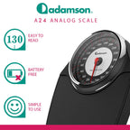 Adamson A24 Scales for Body Weight - Up to 350 LB - NEW 2024 - Anti-Skid Rubber Surface Extra Large Numbers - High Precision Bathroom Scale Analog - Durable with 20-Year Warranty