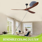 IVYROLL Cobweb Duster with Extension Pole, Spider Web Brush & Ceiling Duster Kit for Cleaning, 100" Microfiber Feather Duster Cleaner with Washable Head for Ceiling Fan, Furniture, Home