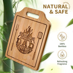 AceThrills Gifts for Dad, Dad Birthday Gifts - Engraved Bamboo Cutting Board 12.3"L x 8.7"W x 0.4"Th - New Dad Gifts, Christmas Board Gifts for Dad from Daughter Son