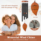 Soopau Memorial Sympathy Wind Chimes , Sympathy Gift Baskets in Memory of a Loved One Mother Father For Memorial/Bereavement/Condolence , 30" Wooden