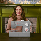 SINGER® Heavy Duty 4452 (Grey) High Speed Sewing Machine + Accessories | 32 Built-In Stitches Deliver 110 Stitch Applications | 50% More Power for Thick Fabrics, 1100 Stitches/Min, 1-Step Buttonhole
