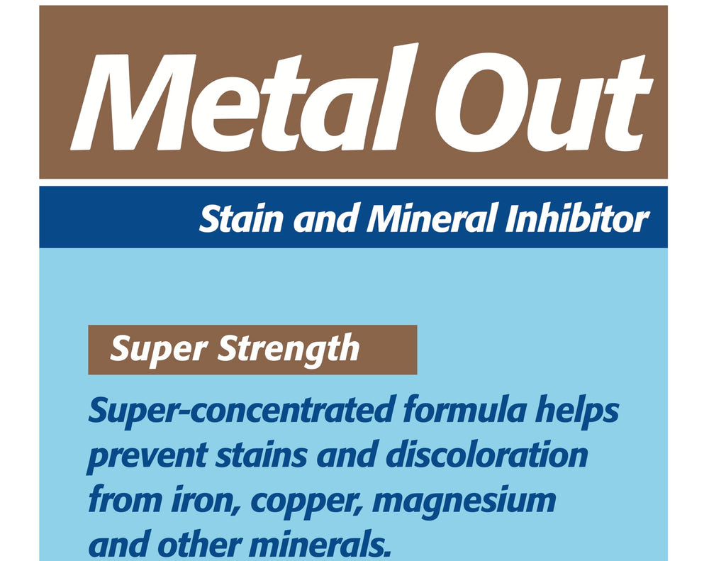 Pool Mate 1-Quart 4-Pack Concentrated Metal Out Stain and Mineral Inhibitor, Pool Metal Remover, Stain Remover, Made in USA
