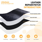 Lifeshoon Leather Repair Patch, 17X79 Inch Glossy Self Adhesive Leather Repair, Large Vinyl Patch Tape for Couches, Furniture, Car Seats, Cabinets, Wall, Handbags （17X79 Inch, Dark Brown）