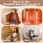 TOLHYUN 2PCS Sauna Backrest Sauna Accessories Wooden Slip-Resistant Non-Toxic Comfortable S-Shape Design Sauna Chair with Back, Sauna Accessories for Any Barrel or Infrared Sauna