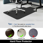AiBOB Office Chair Mat for Hardwood Floor, 36 X 48 inches, Hard Floor Chair Mats Under Computer Desk, Easy Glide for Rolling Chairs, No Curling