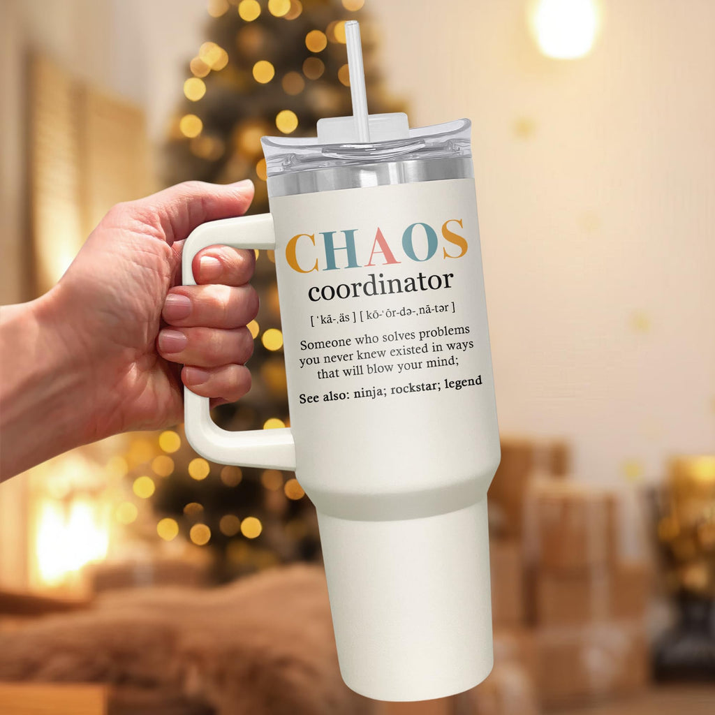 TEEZWONDER Funny Coworker, Boss Gifts For Women - Christmas, Thanksgiving, Birthday Gifts For Women, Employee, Friends, Thank You, Appreciation Gifts - 40oz Insulated Tumbler With Handle And Straw