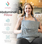 Abdominal Surgery Pillow for Post Hysterectomy & C Section with Gel Pack & Pockets - After Hysterectomy Recovery Must Haves Gifts - Super Soft Pillow for Abdomen and Seatbelt Protection Comfort Items