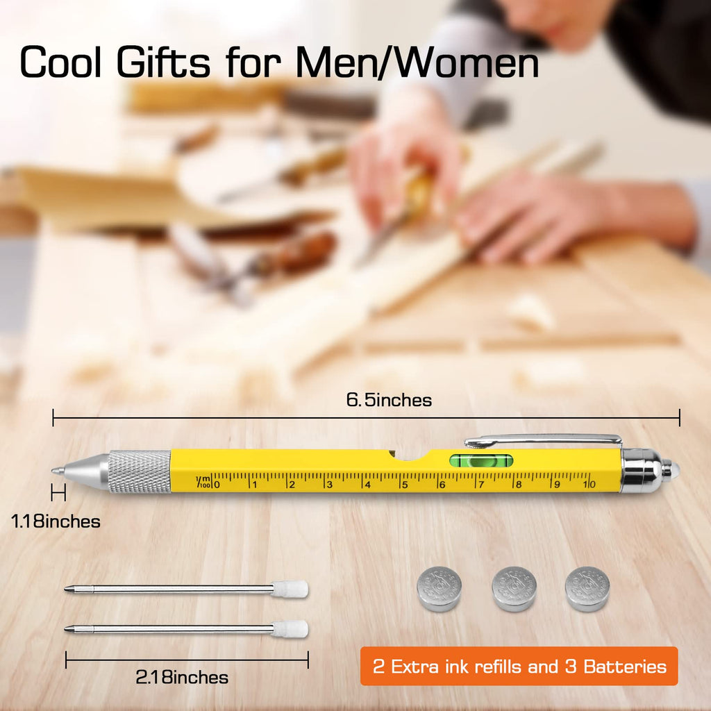 Gifts for Dad, 9 in 1 Multi Tool Pen, Fathers Day Dad Gifts from Daughter Son, Mens Gifts for Christmas, Cool Gadgets for Grandpa, Gifts for Men Who Have Everything