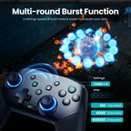Switch Controller Wireless, Pro Controllers Compatible with Switch/Lite/OLED/PC, One-Key Pairing Gamepad with 9-Color RGB LEDs 6-Axis Motion Wake Up Function