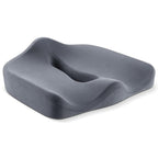 Ergonomic Seat Cushion for Tailbone Pressure Relief - Memory Foam Seat Pad for Comfort & Posture Improvement - Ideal for Office Chair,Desk Chairs, Car Seats, Wheelchairs, Home & Office Use(Dark Gray)