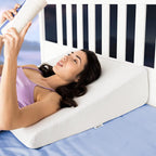 7.5" Wedge Pillow for Acid Reflux - Dr. Recommended Height, Luxurious 2" Memory Foam Pillow Wedge for Sleeping, GERD, Post Surgery, Heartburn, and Snoring - Viscose of Bamboo Cover (25" Wx26 Lx7.5 H)