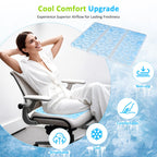 Laokiiy Cooling Seat Cushion, Y28°F Desk Chair Cushion Reusable Ice Mat with PCM Cooling Mat Technology, No Condensation, Foldable & Portable Chair Cushion for Office, Camping, Bed, Car